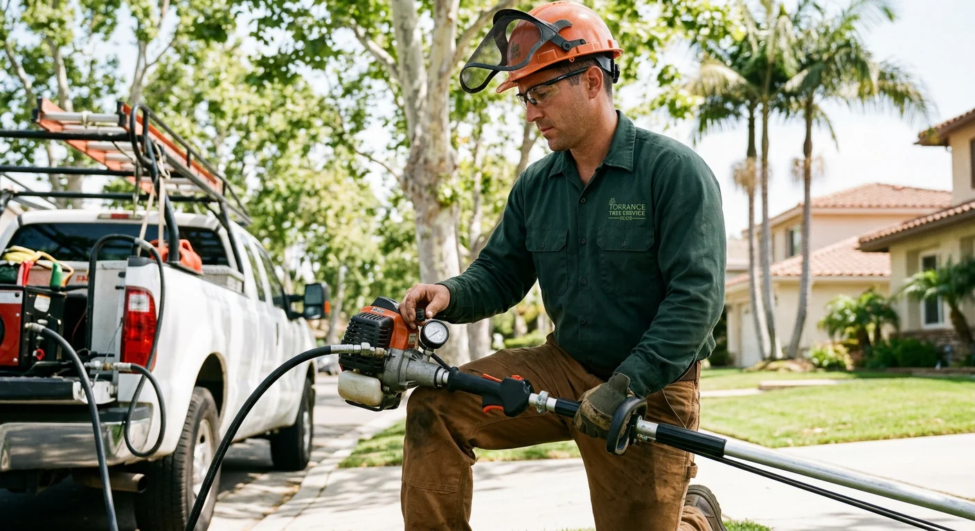 Torrance Tree Service Elite technician testing system performance